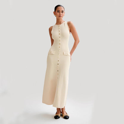 Elegant Knitted Sleeveless Dress 2