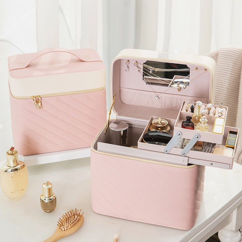 Portable Case Cosmetics and Jewelry Storage Box Nail Beauty Box
