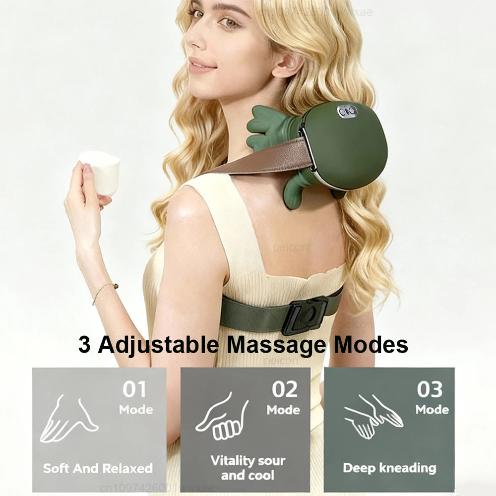 Experience Ultimate Relaxation with the Portable Heated Cervical Neck Massager - Your Solution for Pain Relief and Muscle Comfort!