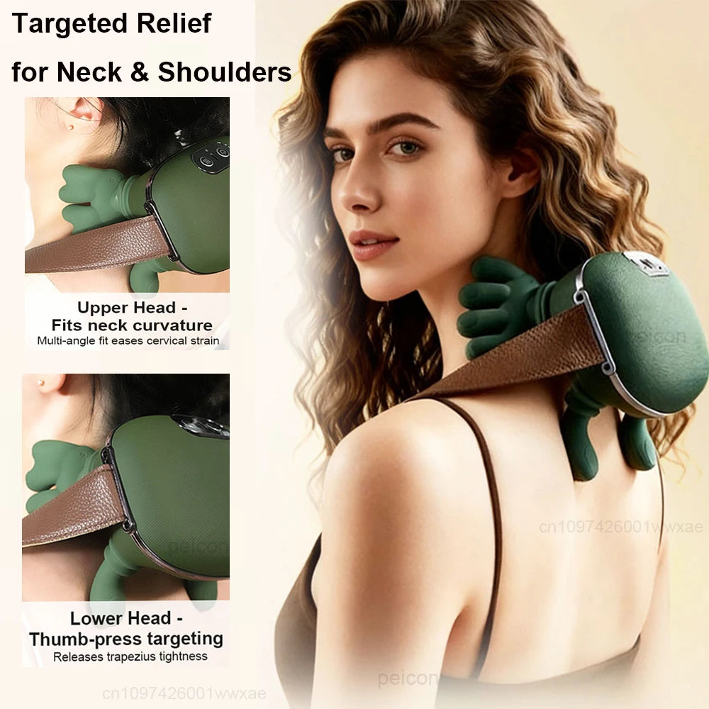 Experience Ultimate Relaxation with the Portable Heated Cervical Neck Massager - Your Solution for Pain Relief and Muscle Comfort!