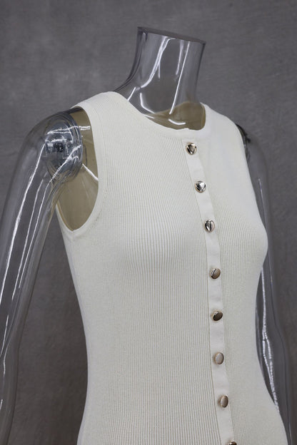 Elegant Knitted Sleeveless Dress