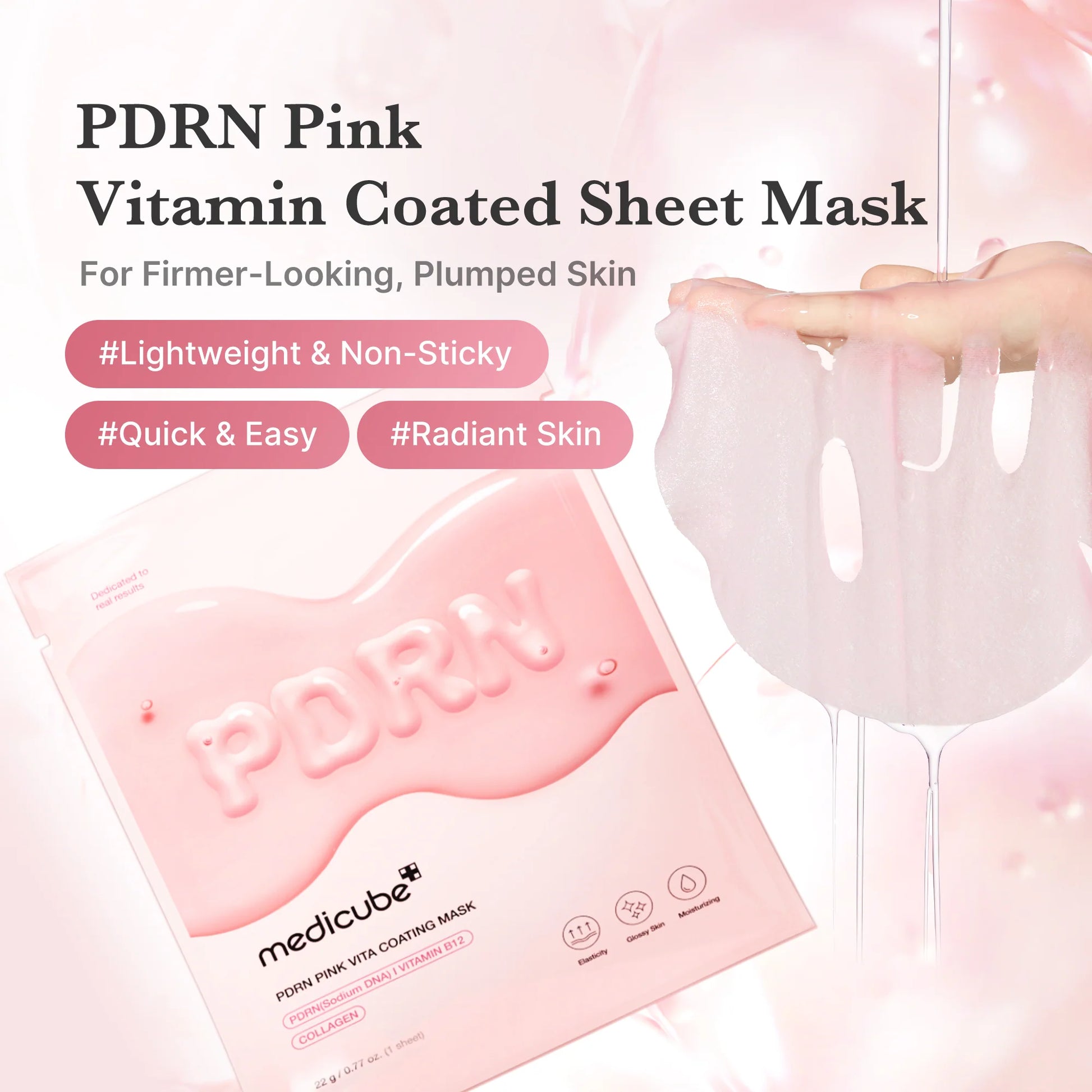 Medicube - PDRN Pink Vita Coating Sheet Mask